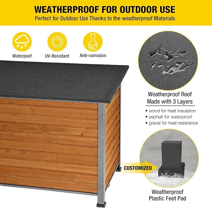 Aivituvin Dog House Outdoor & Indoor Unique All-Around Iron Frame Dog Kennel - Image 5