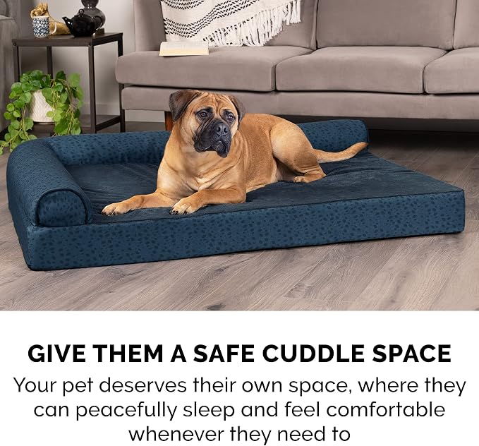 Furhaven Cooling Gel Dog Bed for Large Dogs w/ Removable Bolsters & Washable - Image 11