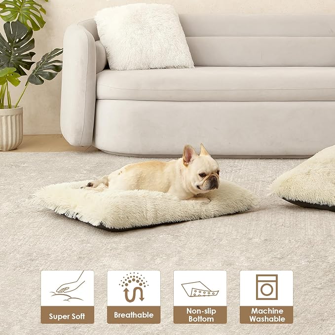 EHEYCIGA Fluffy Dog Crate Bed for Large Dogs, Plush Faux Fur Crate Pad - Image 7