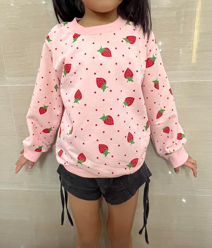 RETSUGO Toddler Baby Girls Sweatshirts Casual Pullover Crewneck Winter Long - Image 2