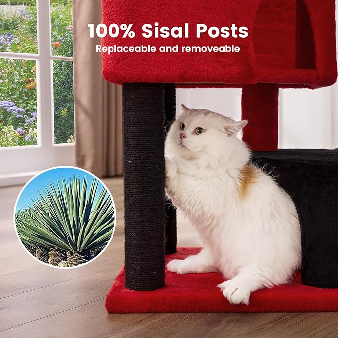 Gardner Pet 41" Tall Cat Tree for Medium-Large Cats, Heavy Duty Cat Trees Towers - Image 5
