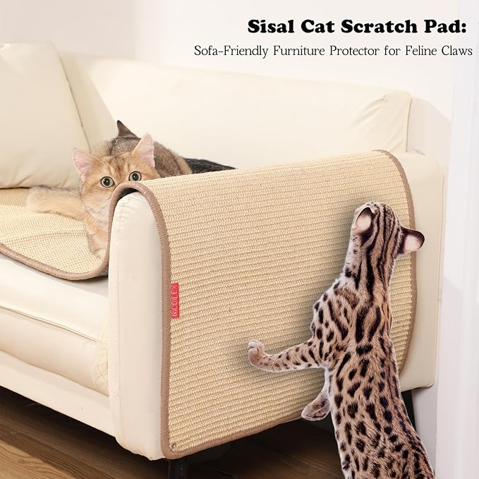 66.93x19.68x0.32 inch Thickened Cat Wall Scratcher Carpet, Cat Climbing Wall - Image 5