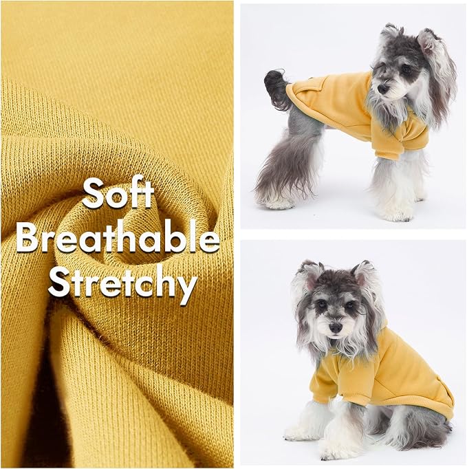 2 Pack Dog Hoodie Warm Hood Dog Sweater Cold Weather Small Dogs Sweatshirt - Image 6