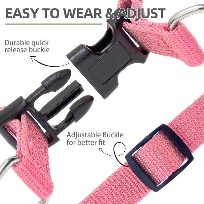 PUPTECK No Pull Dog Harness Soft Adjustable Basic Nylon Step in Puppy Vest - Image 4