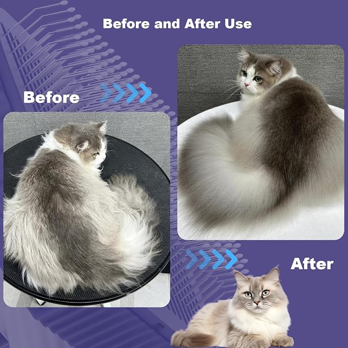 Cat brush, Cat Brush for Long or Short Haired Cats, Remove Loose Fur and Mats - Image 6