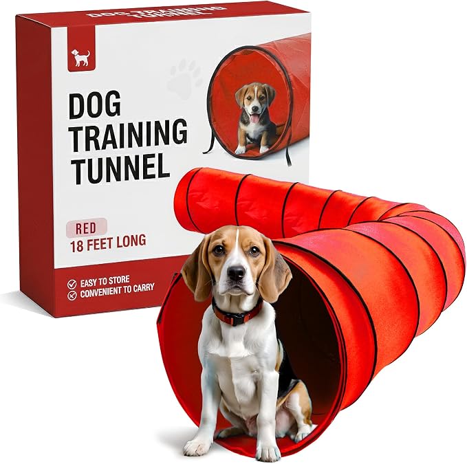 Houseables Dog Agility Tunnel, Dog Tunnel, Agility Equipment, Puppy Obstacle by Houseables