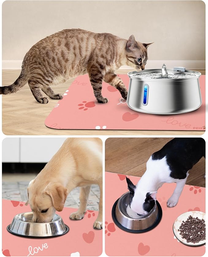 Cat Dog Food Mat, Rapid Water Absorption Dog Mat - Image 6
