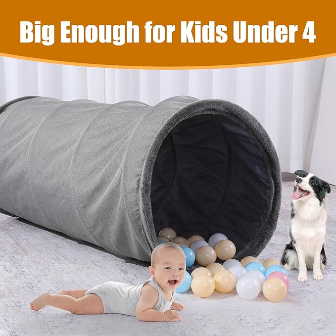 HOMBYS Extra Large Dog Tunnel for Large Dogs, Cats & Adults, Jumbo 22x22x51 - Image 4