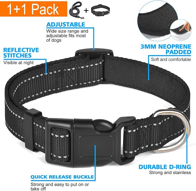 Reflective Dog Collar Padded - Image 3