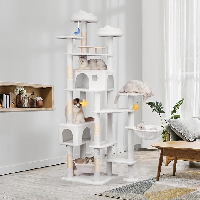 79in Tall Cat Tower for Heavy Duty Big Cats, Large Cat Tree - Image 6