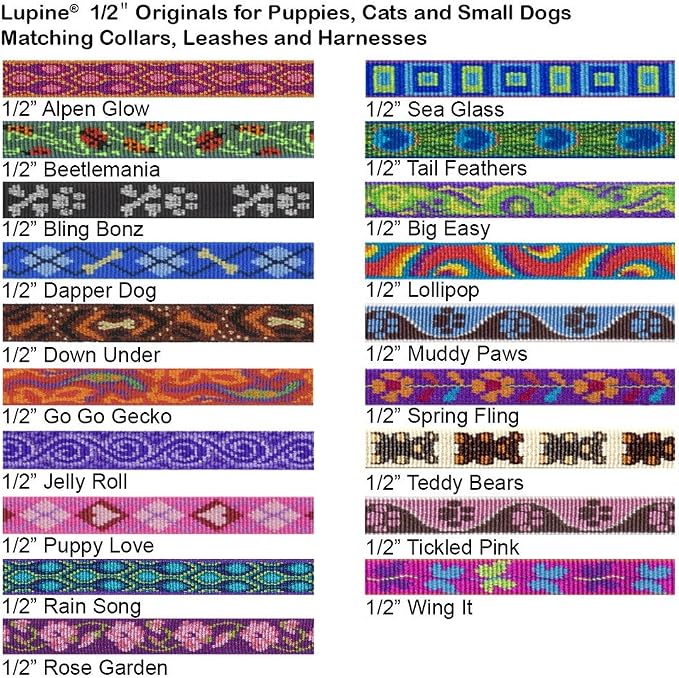 LupinePet Originals 1/2" Rain Song 12-20" H-style Harness - Image 2