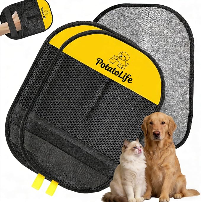PotatoLife Pet Hair Removal Glove Upgraded Reusable Electrostatic Washable Fur by PotatoLife