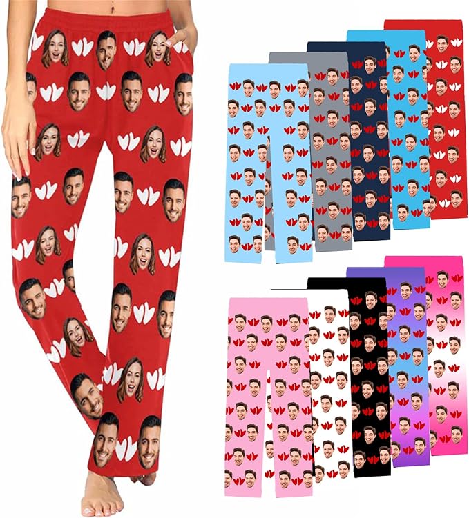 Customized Face Pajama Custom Pajama Pants by Unknown