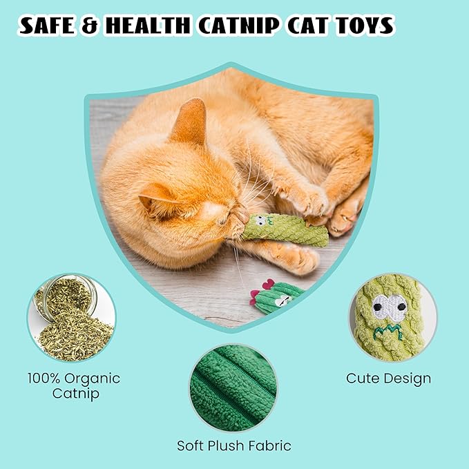 Cat Toys for Indoor Cats, 100% Pure Organic Catnip-Filled Toys Without Cotton - Image 4
