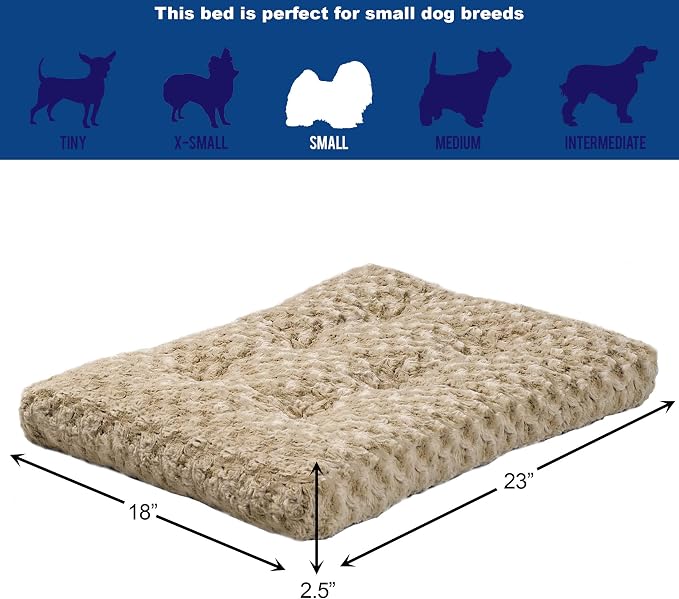 MidWest Homes for Pets Small QuietTime Deluxe Mocha Ombré Swirl Plush Pet Bed - Image 3
