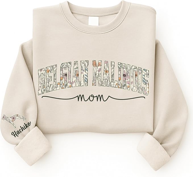 Personalized Dog Mom Sweatshirt, Dog Lover Crewneck, Gift Idea - Image 3