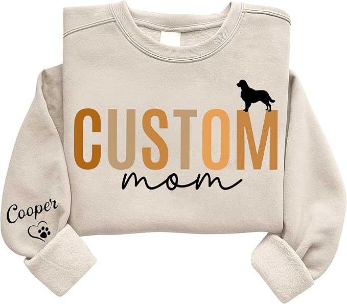 Personalized Dog Sweatshirt for Pet Lovers, Custom Name Crewneck, Cozy Gift for by Unknown