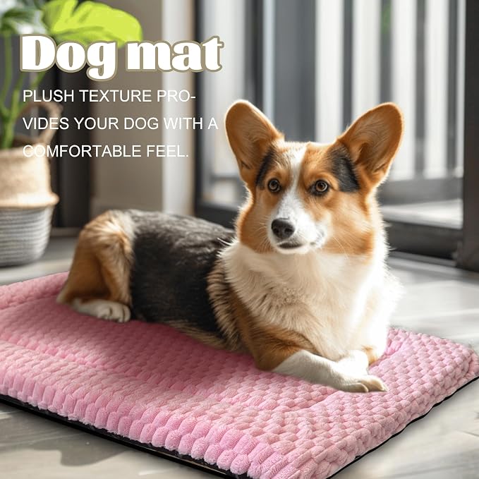 Dog Bed Crate Mat, Soft Durable Washable Anti-Slip Kennel Pad - Image 2