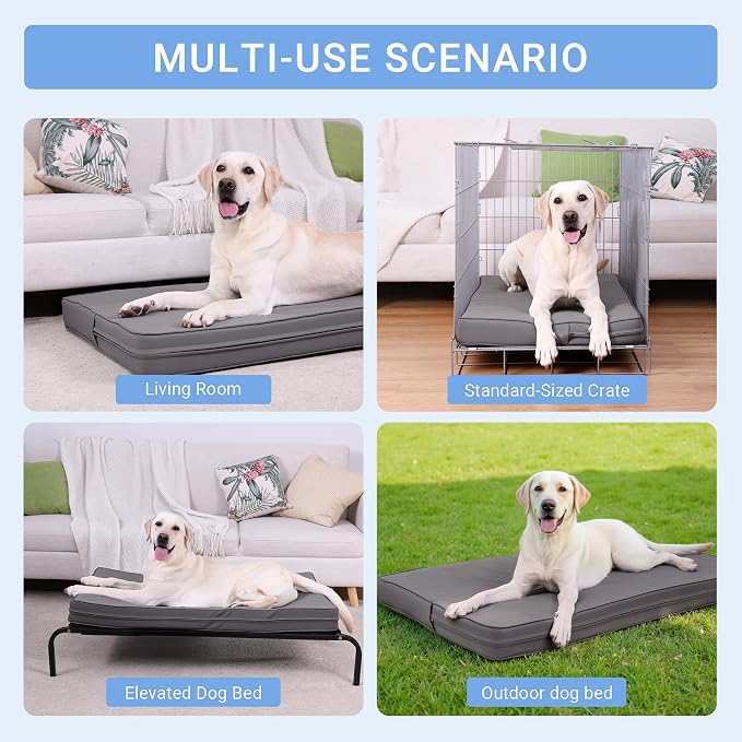 Vonabem Waterproof XXL Dog Beds Large Sized Dog, Outdoor Orthopedic Crate Pad - Image 4