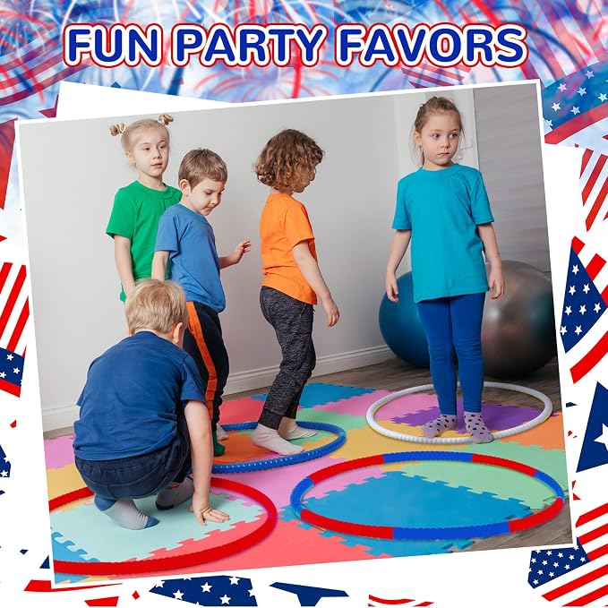Sratte 12 Pcs Toy Hoop for Kid Detachable Adjustable Toy Hoop Colored Hoop - Image 6