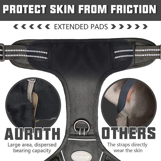 Auroth Tactical Dog Harness for Large Dogs No Pull Adjustable Pet Harness - Image 5