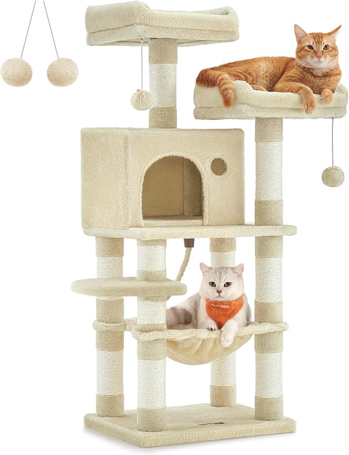 Feandrea Cat Tree, 44.1-Inch Cat Tower by FeandreabySONGMICSHOME