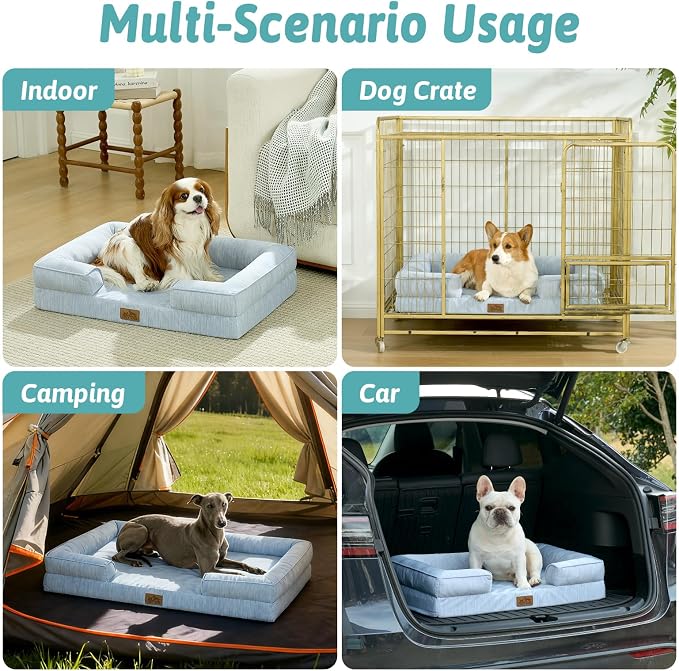 Cooling Dog Bed for Extra Large Dogs, Q-Max >0.4 Summer Cool Orthopedic Foam - Image 7