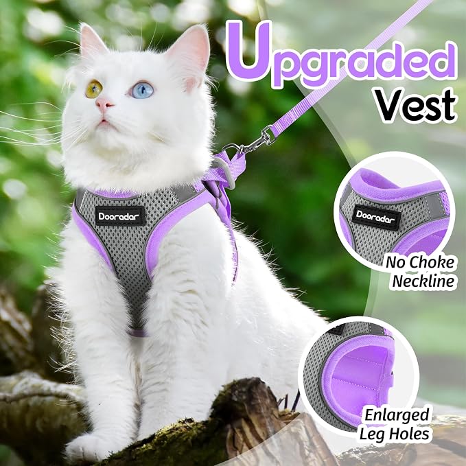 Dooradar Cat Harness and Leash Set, Escape Proof Lightweight Kitten Harness - Image 2