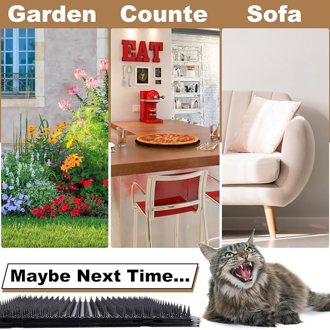 10 Packs Scat Mat for Cats, 13X16 inches Pet Deterrent Spikes, Indoor Outdoor - Image 7