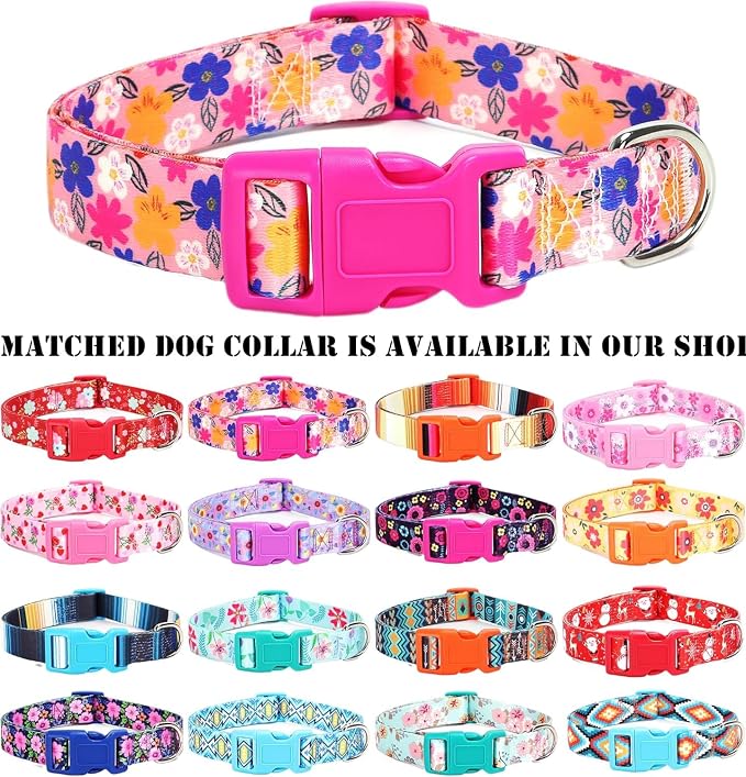 Moonpet Step in Dog Harness Leash Set- All Weather Reflective No-Pull Floral - Image 5