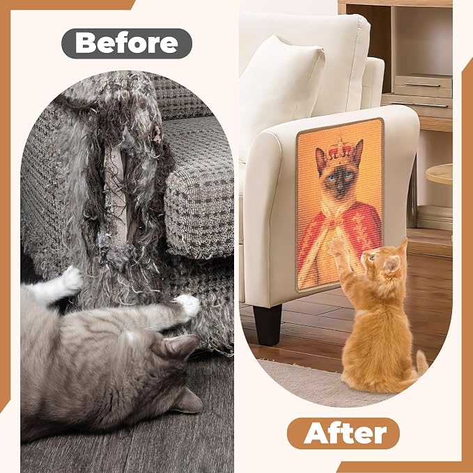 Sisal Cat Scratcher Mat, Cat Wall Scratcher - Image 5