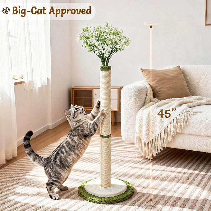 CWV 45" Tall Cat Scratching Post, Cute Starlight Bouquet Cat Scratcher - Image 2