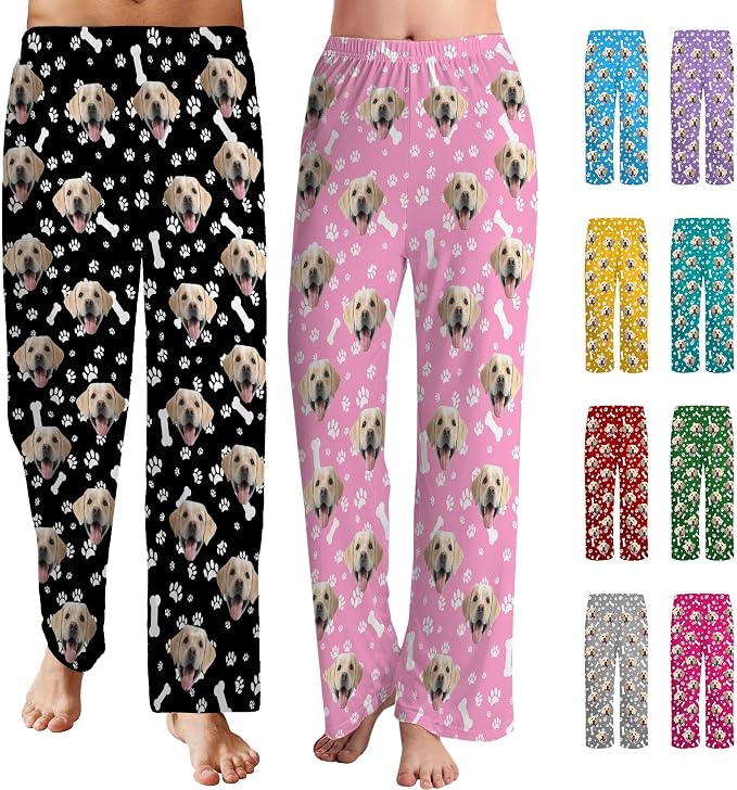 Personalized Face Pajama Pants for Men Women Custom Photo Printed Pajamas by MYESCUSTOM