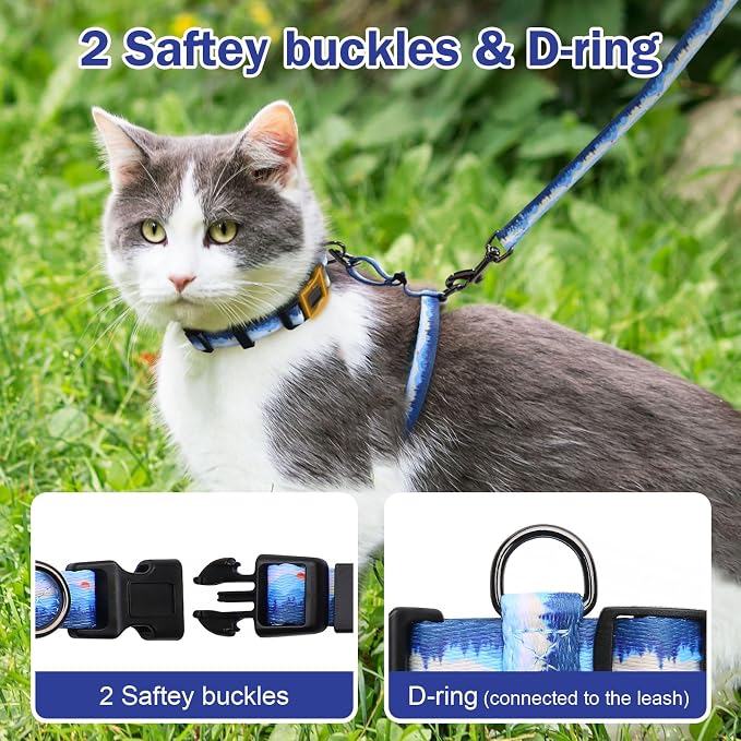 Hikiko Cat Harness and Leash Set Escape Proof Adjustable Walking Travel Soft - Image 5