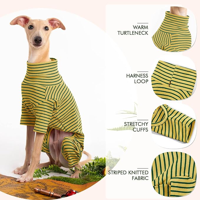 Dog Sweaters for Small Dogs Girls Boys, Striped Pet Sweaters for Fall Winter - Image 6