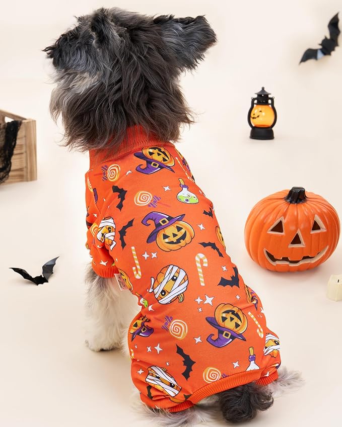 XPUDAC 4 Pack Halloween Dog Pajamas, Funny Ghost Halloween Costumes - Image 4