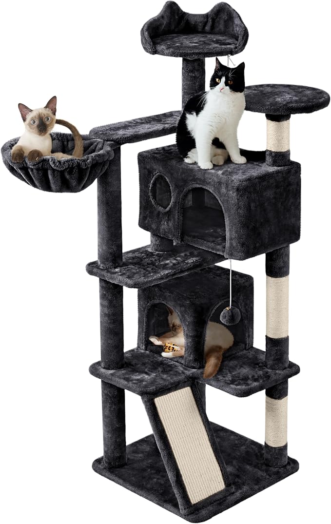 Yaheetech Cat Tree, 57 inches Cat Tower by Yaheetech
