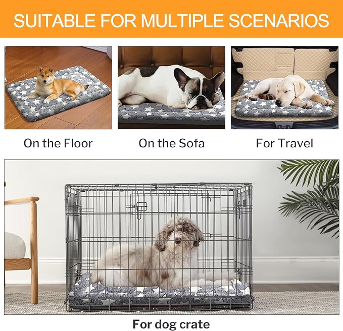 Washable Dog Bed Plush Orthopedic Outdoor Crate Mat - Image 6