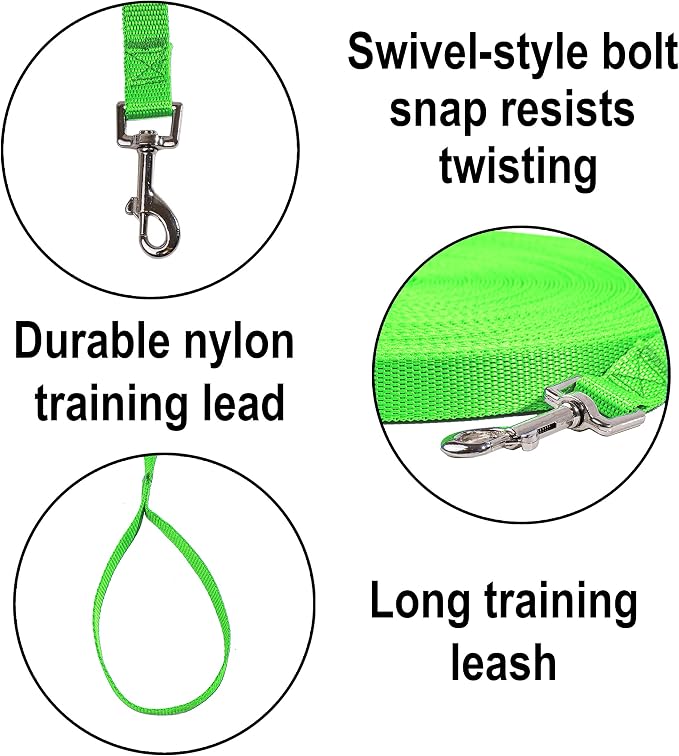Hi Kiss Dog/Puppy Obedience Recall Training Agility Lead - 15ft 20ft 30ft 50ft - Image 3