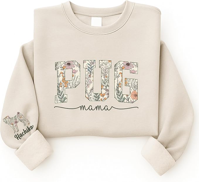 Personalized Dog Mom Sweatshirt, Dog Lover Crewneck, Gift Idea - Image 4