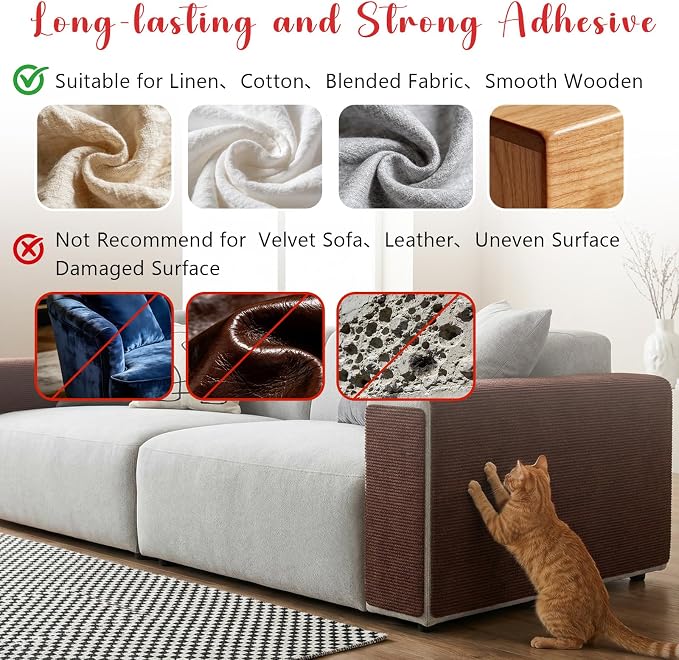 18 PCS Large Cat Scratch Furniture Protector, Couch Protector from Cat Claws - Image 4