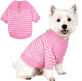 Dog Knitted Sweater with Wooden Buttons Cozy Pet Striped Winter Clothes by Pistha