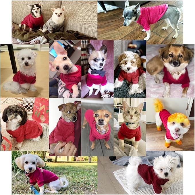 Jecikelon Dog Clothes Dogs Sweater Soft Puppies Clothing Winter Puppy Sweaters - Image 3