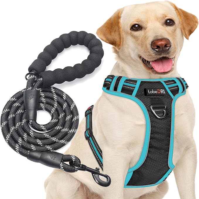 No Pull Dog Harness Adjustable Reflective Oxford Easy Control Medium Large Dog by tobeDRI