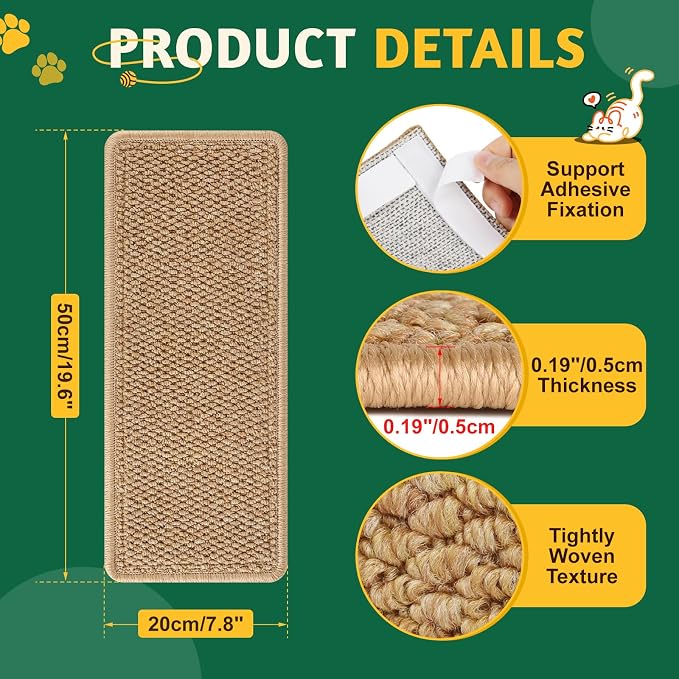 Door Protector from Cat Scratching 19.6" x 7.8" Cat Wall Corner Scratcher - Image 7
