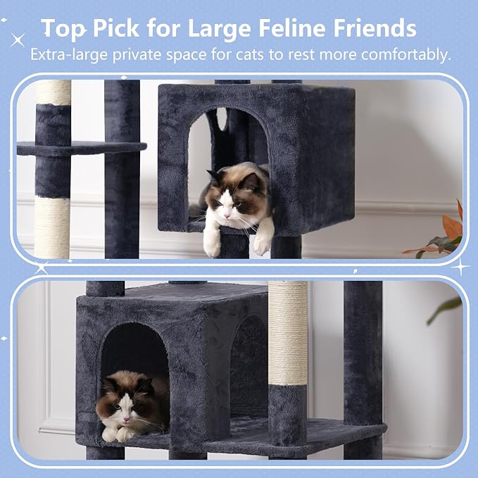 Hey-brother Tall Cat Tree Tower, Heavy Duty Scratching Posts - Image 5