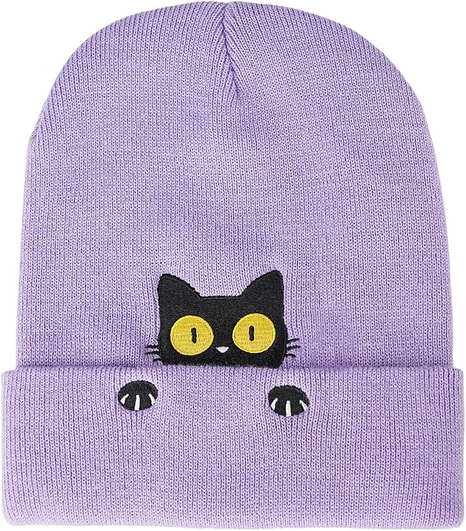 Funny Beanies Warm Knit Hats Fall Winter Black Hip Pop Knit Hat Cap by PBGTYWD