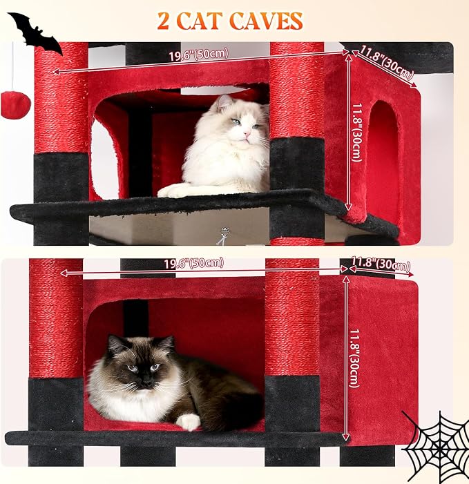Globlazer XXL Giant Gothic Cat Tree, 83 Inch Heavy Duty Tall Goth Cat Tower - Image 2