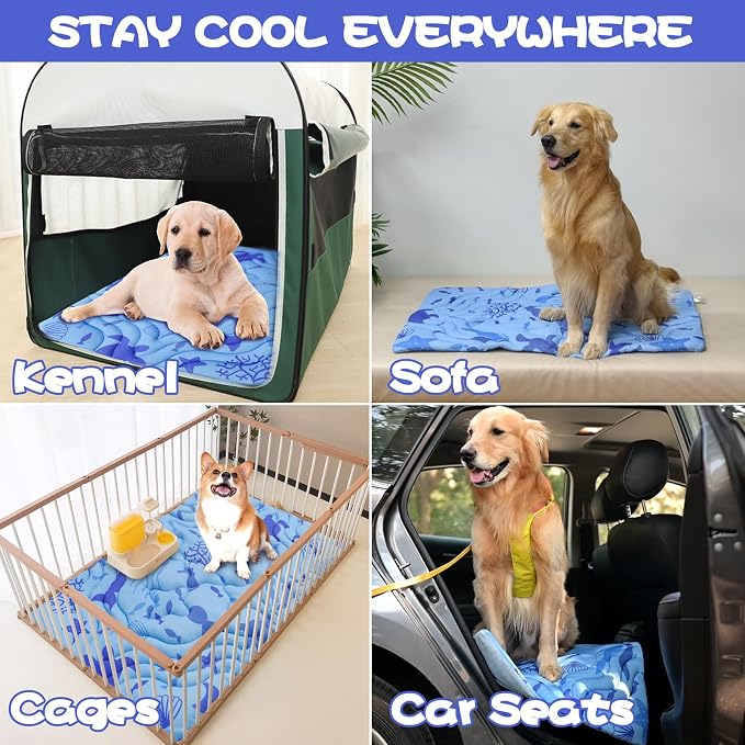 PAWCHIE Summer Dog Cooling Mat, Reversible Self-Cooling Mat - Image 7
