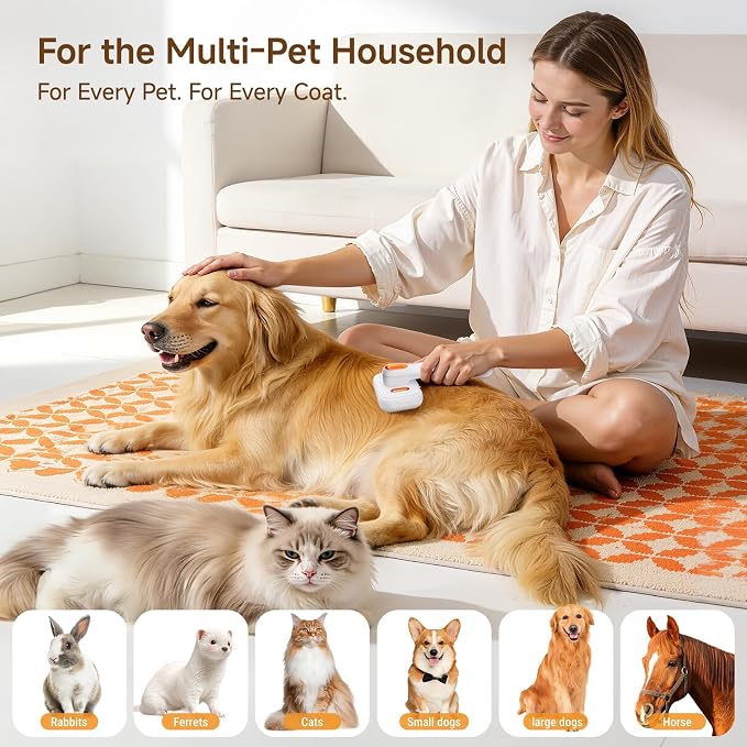 3-in-1 Pet Grooming Brush with Cool Mist & Self-Cleaning - Image 8